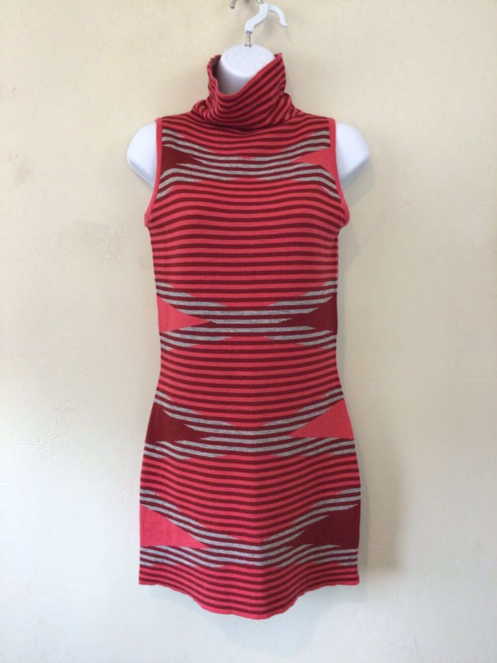 Title Nine Wool Blend Sleeveless High Neck Midi Fitted Dress XS